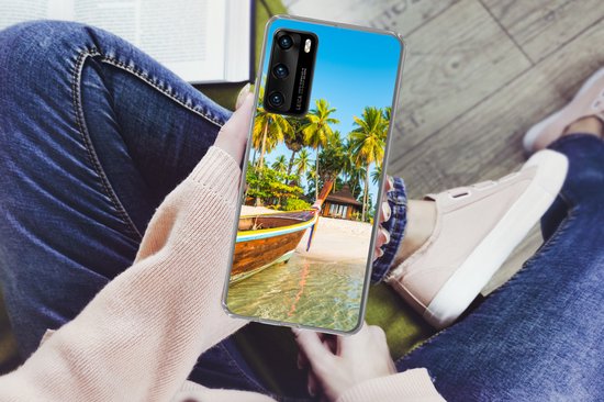 Coque Huawei P40 - Plage - Kayak - Été - Coque de téléphone en Siliconen