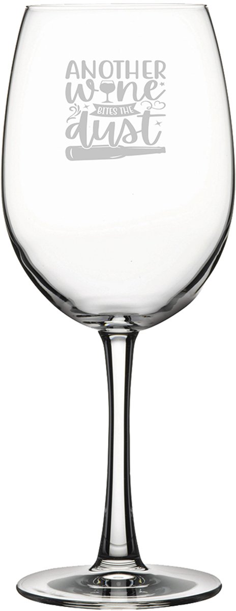 Gegraveerde Rode wijnglas 46cl Another wine bites the dust