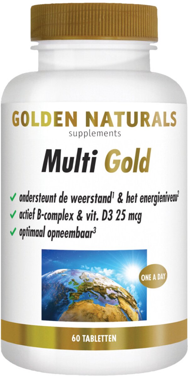 Golden Naturals Multi Gold - 2 x 60 tabletten - Voordeelverpakking