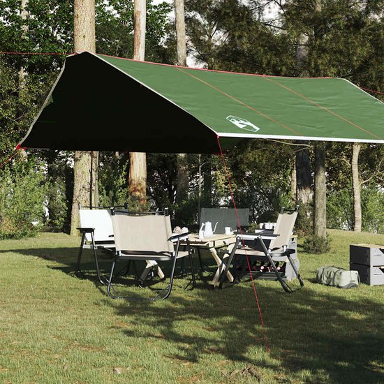 vidaXL - Kampeerluifel - waterdicht - 420x440 - cm - groen van Vidaxl — afbeelding 4
