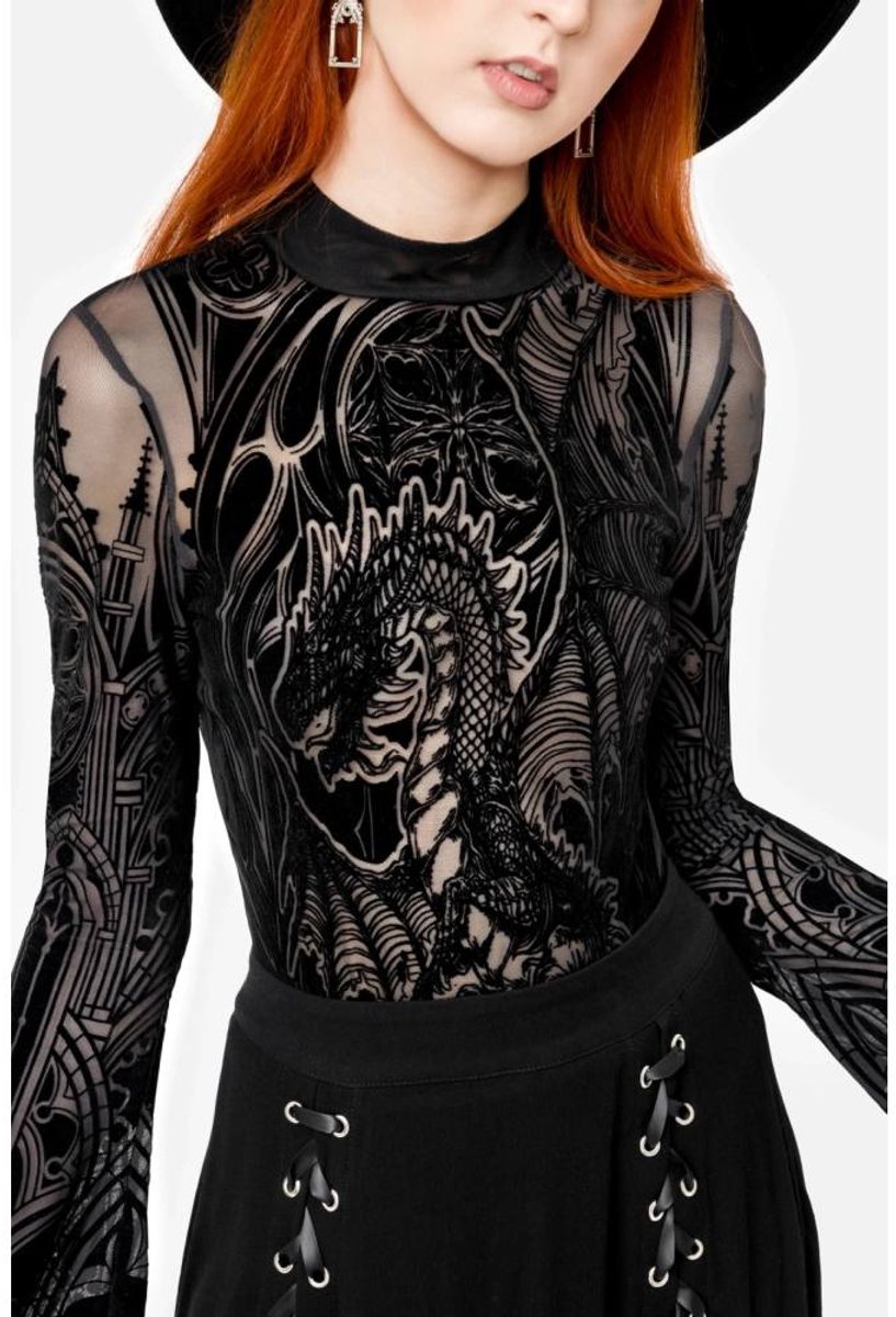Restyle - Castle Guardian Bodysuit - S - Zwart