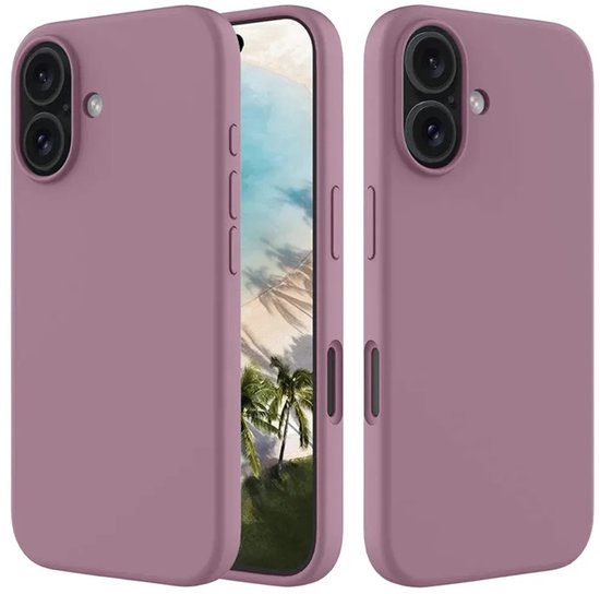 Coque iPhone 16 - Coque arrière en Siliconen mat MobyDefend - Violet - Coque pour téléphone portable - Coque compatible avec : iPhone 16