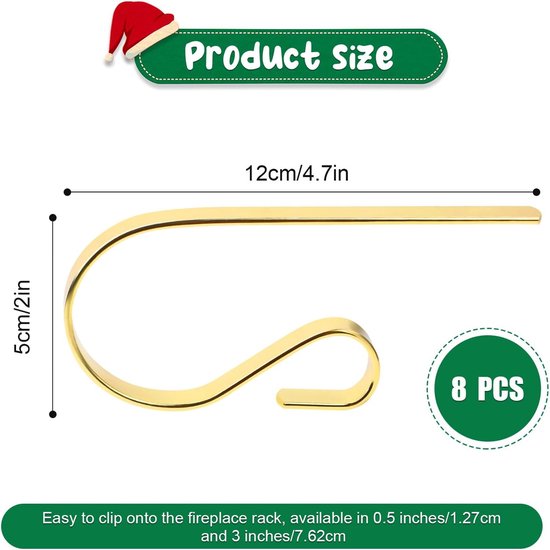 Set Van 4 Metalen Kerstsokhouders, Kerstversieringen Voor Op De Toonbank Tafels Ramen En Open Haarden~p179915126