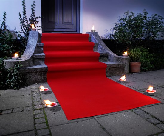JYG - Chemin de fête Rouge - 100 x 500cm (1 x 5m)