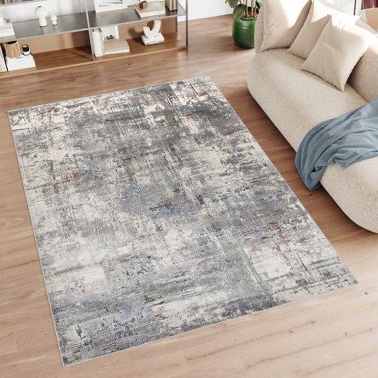 Tapijtenloods Basics Effen Vloerkleed Grijs Laagpolig- 80x150 CM