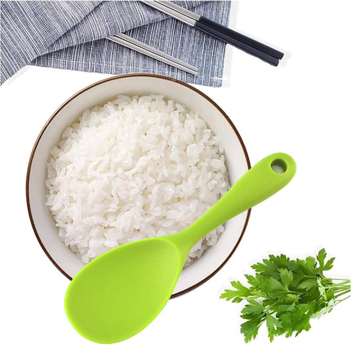 Lot De 2 Cuillères à Riz En Silicone - Antiadhésives Et Résistantes à La Chaleur - Pour Cuisine