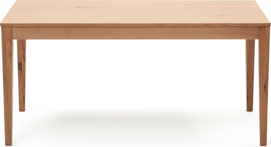Kave Home - Yain uitschuifbare tafel in eikenfineer en massief eiken 160 (220) x 80 cm
