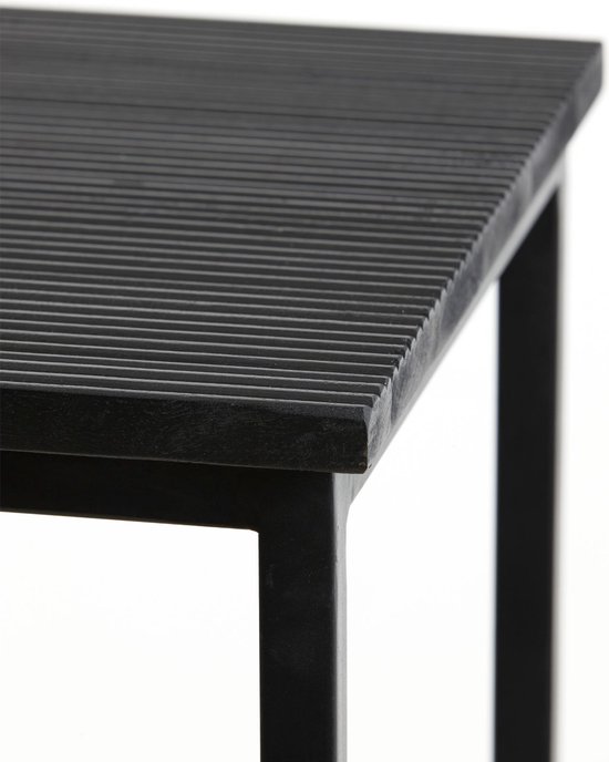 Light&living Colonne S/2 30x30x83+36x36x103 cm BRYSON bois noir mat