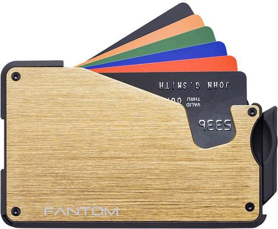 Fantom Wallet - Fantom S - regular (zonder coinholder & accessoires) - 8-13cc slimwallet - unisex - goud