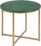 Bijzettafel Felien Glas Groen Ø50cm - Giga Living