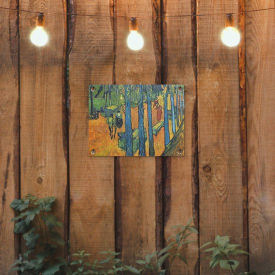Affiche de jardin Vincent van Gogh 2 - Les Alyscamps - Peinture de Vincent van Gogh affiche de jardin toile en vrac 40x30 cm - Toile de jardin / Toile d'extérieur / Peintures d'extérieur (décoration de jardin)