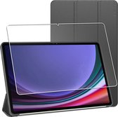 ebestStar - Hoes voor Samsung Galaxy Tab S9, 5G, Slimme Hoes met Magnetische Flip Bescherming, Siliconen, Zwart + Gehard Glas