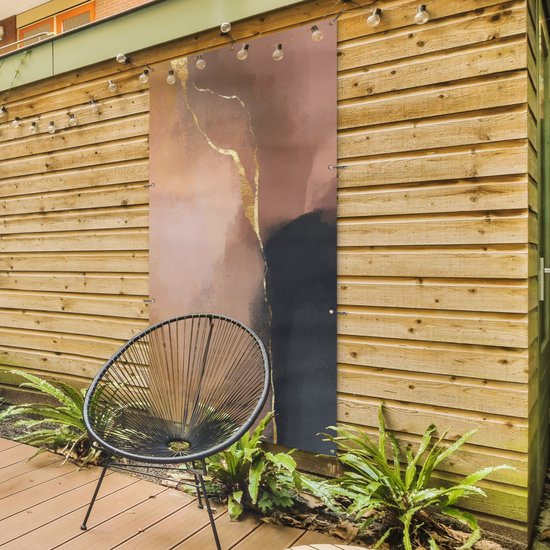 Affiche de jardin - Pastel - Peinture - Abstrait - Affiche de clôture - Affiche extérieure - Décoration de jardin - 100x200 cm - Toile de jardin - Affiche extérieure