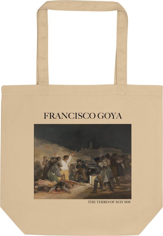 Francisco Goya 'De derde mei 1808' ("The Third of May 1808") Beroemde Schilderij Tote Bag | 100% Katoenen Tas | Kunst Tote Bag | Naturel