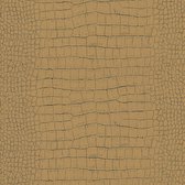 Papier peint motif Animaux Profhome 371010-GU papier peint intissé légèrement texturé avec motif exotique or noir brillant 5,33 m2