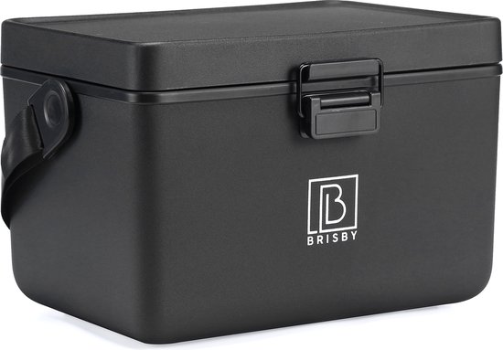 Brisby Glacière - Frigo box - Glacière - Voiture - Légère - Boîte à pain - 12L - 2 éléments de refroidissement gratuits de 450 ml chacun - Incl. Séparateurs Planches à découper - Ouvre-bière - Ouvre-bouteille - Max. Isolation 40 heures - Zwart