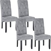 Chaises de salle à manger en velours Rootz - sièges élégants - chaises confortables - mousse haute densité - bois massif durable - protections antidérapantes - 107 cm x 47 cm x 42 cm