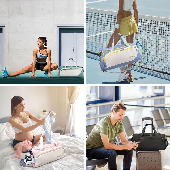 Basic Grote Leren Reistas Weekendtas Bruin - Barneys Leather