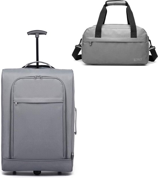 Trolley Koffer met handbagage tas Reiskoffer met 2 wielen Handbagage Koffer bol