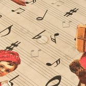 Vlekbestendig tafelkleed van hars Belum Christmas Sheet Music 200 x 140 cm