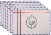 Placemats Set van 6 48x33 cm Beige Katoen Haan Tafelmat