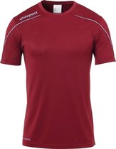 Uhlsport Stream 22 Shirt Korte Mouw Heren - Bordeaux / Hemelsblauw | Maat: 2XL