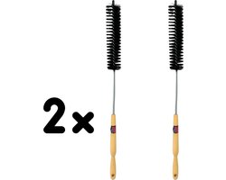 Synx Tools Set van 2 stuks Radiatorborstel Buigbaar- schrobborstel - radiatorborstel flexibel - bezems - radiator reinigen - radiator borstel