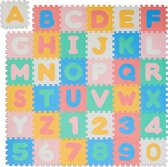 Tapis de jeu puzzle Relaxdays - ABC et chiffres - dalles de jeu en mousse - tapis d'éveil bébé - tapis enfant