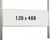 Whiteboard Deluxe Randall - Emaille staal - Schuifmechanisme - Vijfzijdige schoolbordwand - Weekplanner - Maandplanner - Jaarplanner - Magnetisch - Wit - 120x400cm