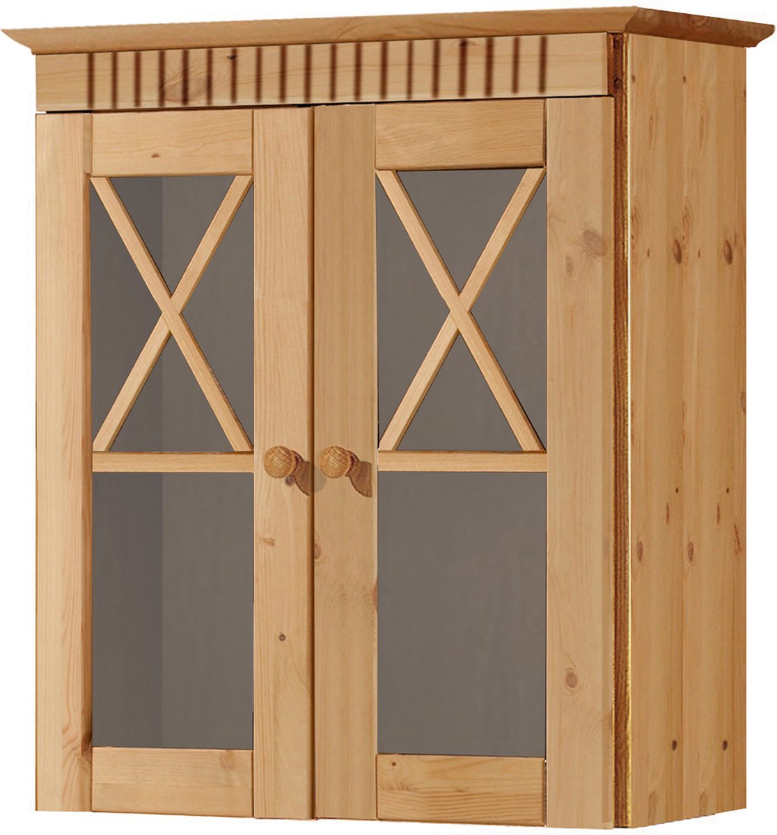 Mirza-Kast - 1-deur 1-plank - Wit Glas
