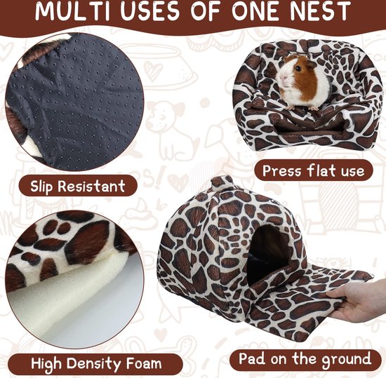 Gukasxi 2 stuks pluche bed voor kleine dieren