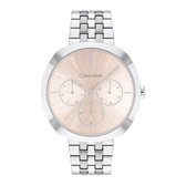 Calvin Klein CK25200335 Shape Dames Horloge - Mineraalglas - Staal - Zilverkleurig - 38 mm breed - Quartz - Vouw/Vlindersluiting - 3 ATM (spatwater)