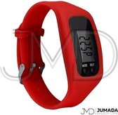 Podomètre de Jumada - Montre LCD - Bracelet - Tracker - Siliconen - Large - Rouge