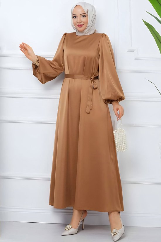 MODABOUT Lange jurk Abaya hijabjurk dames - NELB0007D4772BEJ