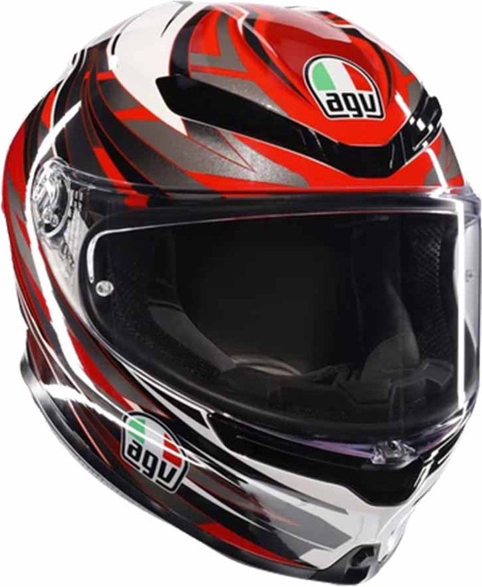 AGV K6 S E2206 Mplk Reeval White Red Grey XXL - Maat 2XL - Helm