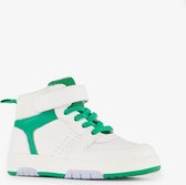 TwoDay leren jongens sneakers wit groen - Maat 31