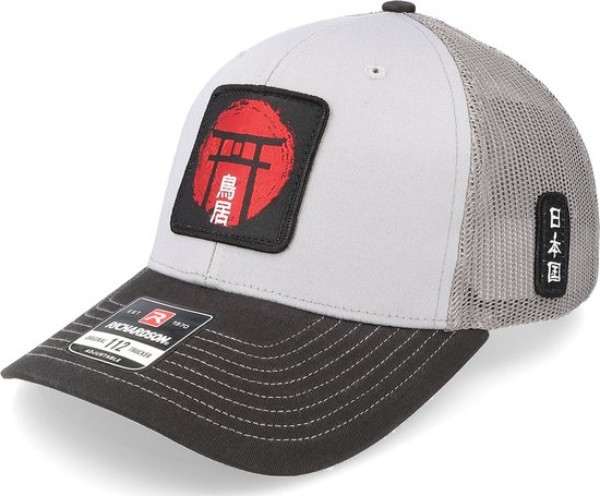 Hatstore- Torii Gate 112 Tri Grey/Charcoal/Black Trucker - Yapan Cap