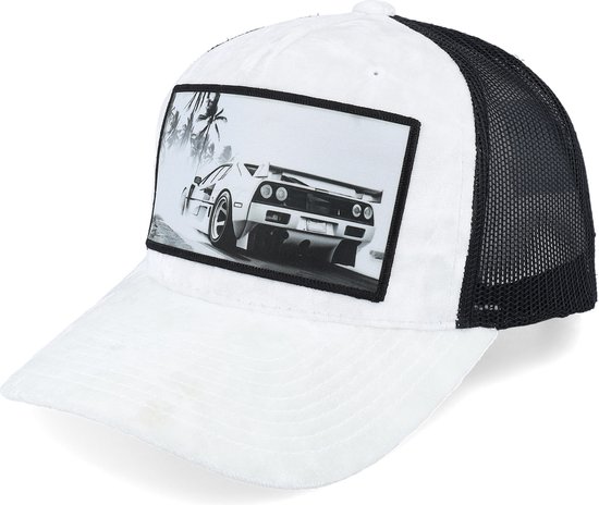 Hatstore- Sportscar White/Black A-frame Trucker - Calza Pennello Cap