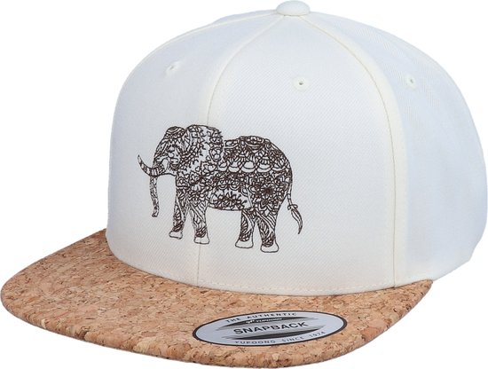 Hatstore- Elephant Mandala Natural/Cork Snapback - Iconic Cap