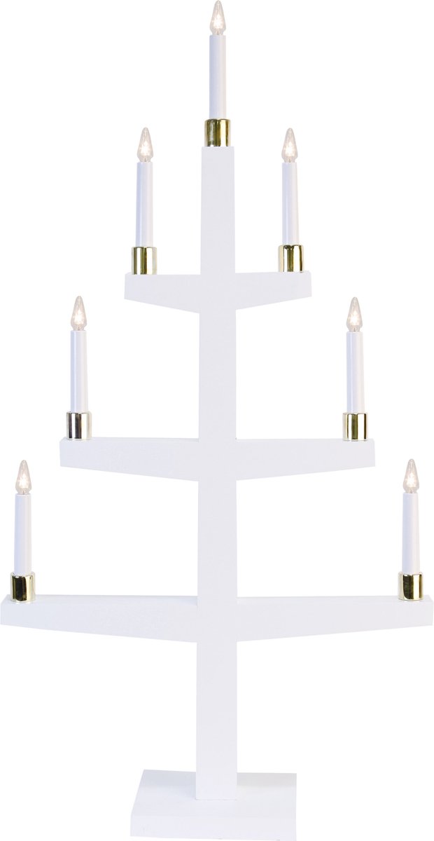 Star Trading LED-kandelaar 'Halla', zevenarmig, wit, 90cm