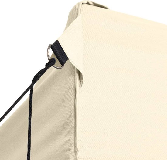 vidaXL Tente de réception pliante avec 3 parois latérales 3 x 4 m Crème Acier