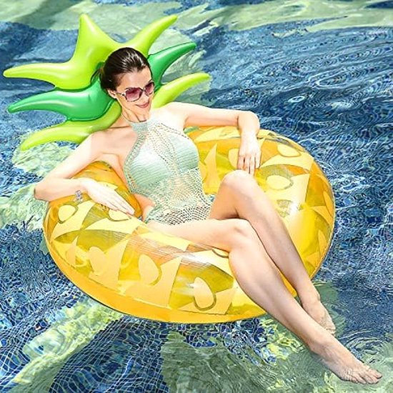 Bouée Gonflable ERSANDY, Anneau de Natation d'été, Flotteur Gonflable pour Piscine, pour Fêtes de Piscine, Anneau de Natation Fêtes de Piscine avec vannes