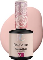 Pink Gellac Peachy Nude Gellak 15ml - Glanzende Perzikkleurige Nagellak - Gelnagels Producten - Gel Nails - Gel Lak