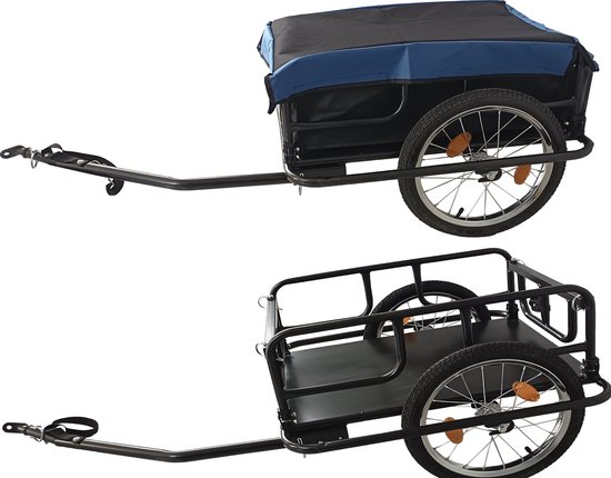 Fietskar aanhanger trailer met afdekzeil
