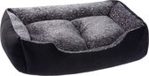 PETSTUFF Hondenmand - Kattenmand - Wasbaar - L - 80 x 70 x 20 cm - Zwart