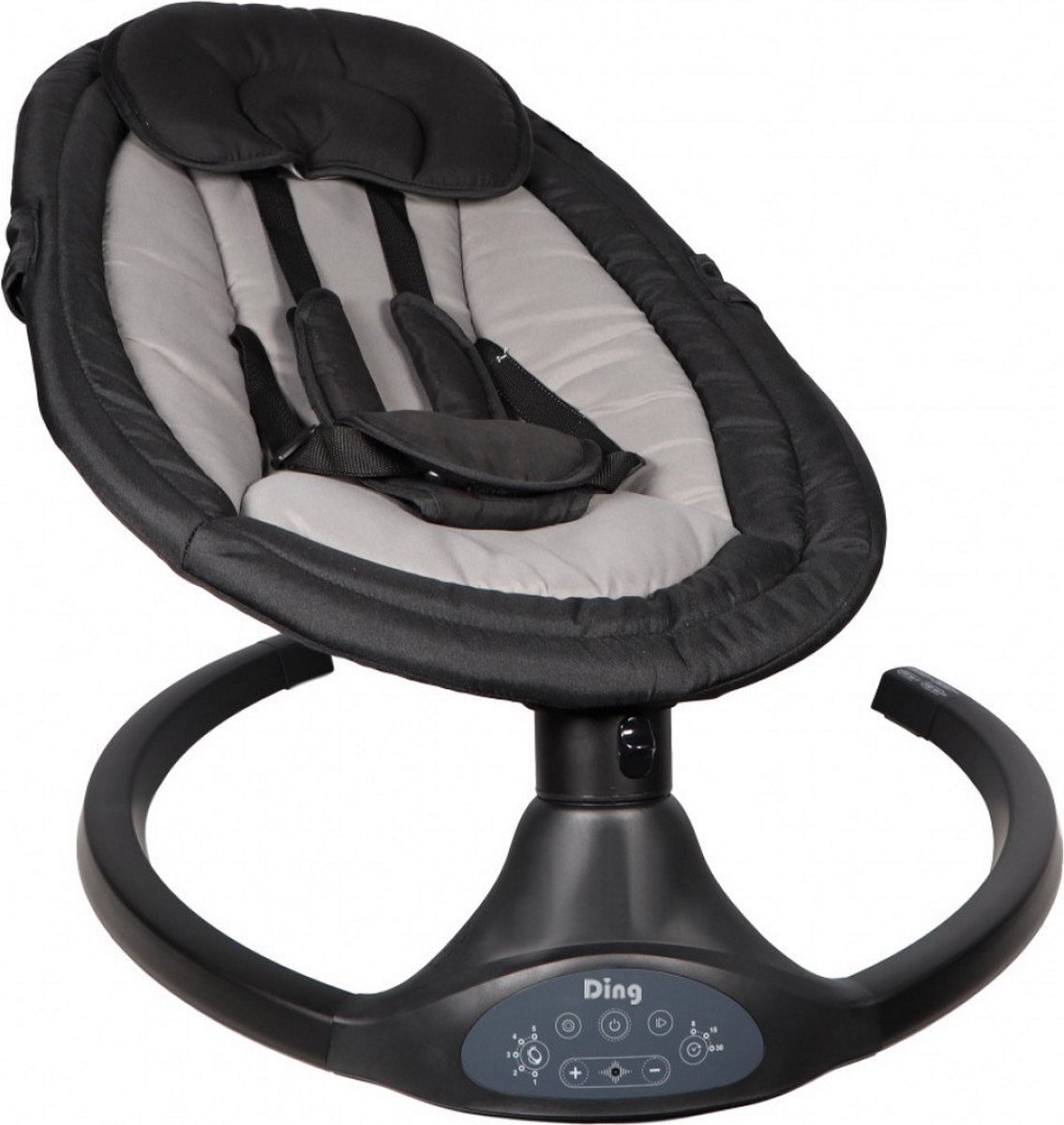 Ding Hugg Swing Babyschommel - Zwart - Draaibare babyswing - Met Muziek en Bluetooth — afbeelding 9
