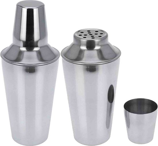 Set van 10x Cocktailshaker 500 ml staal - RVS - Professionele cocktails maken - Cocktail workshop voordeelset