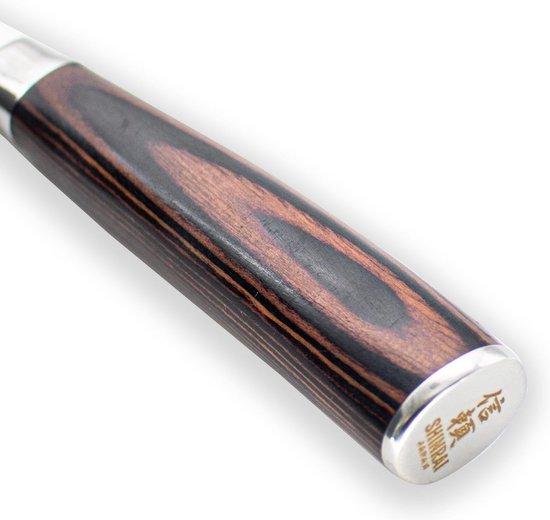 Shinrai Japan - Couteau d'office japonais 9 cm - Couteau de chef - Couteau Damas - Imprimé Damas - Avec coffret cadeau de Luxe