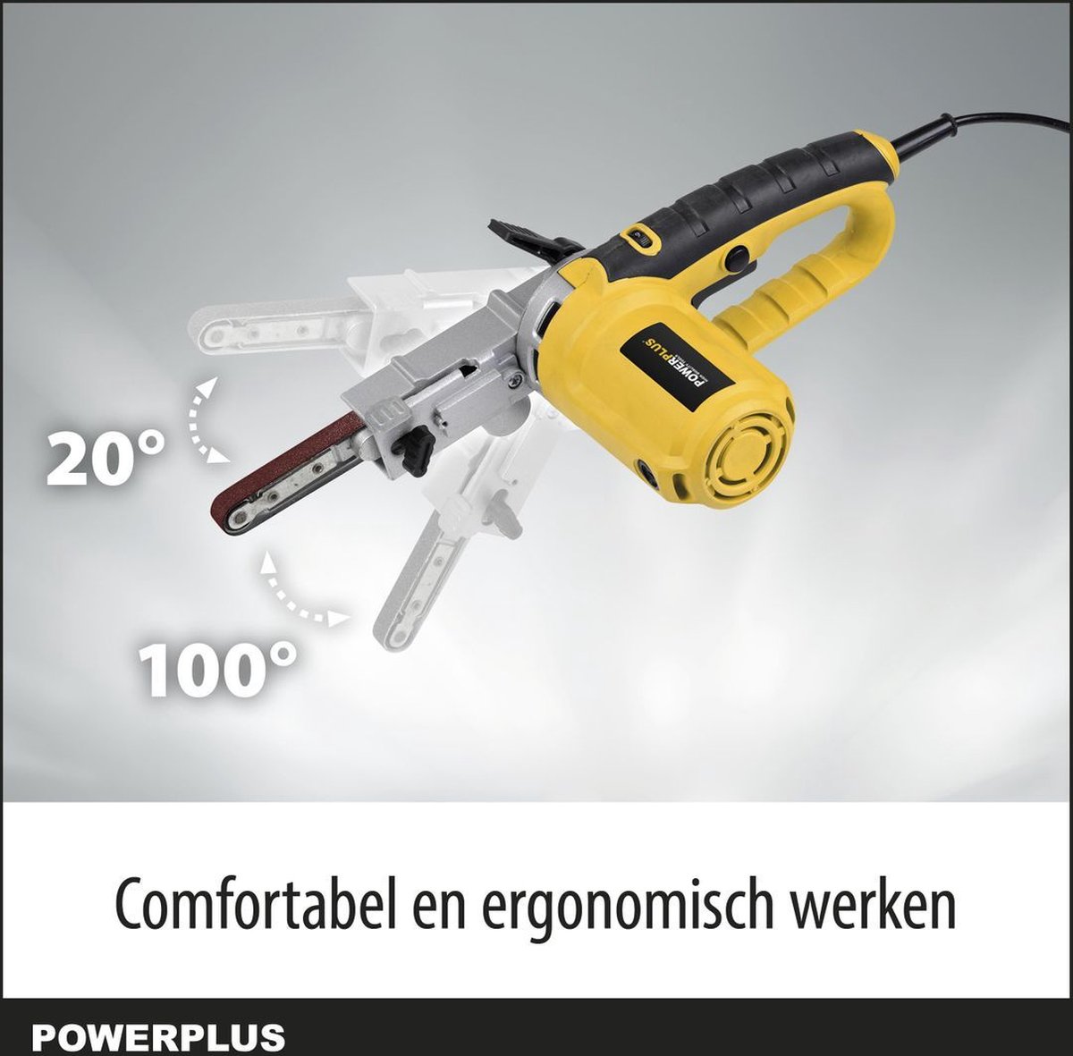 Powerplus elektrische vijlmachine POWX139 - 400W schuurmachine - schuurriem 457x13mm - 1700min-1 - met opbergkoffer - met 10 acc. – foto 4