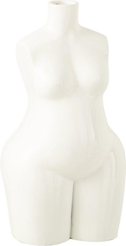 J-Line vase Vrouw Lichaam - polyresin Glanzend - wit - large
